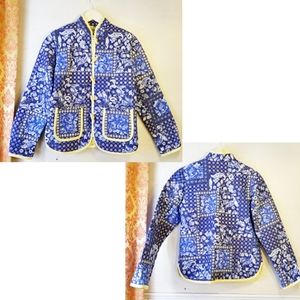 NWOT | Handmade | quilted jacket w/ wooden buttons